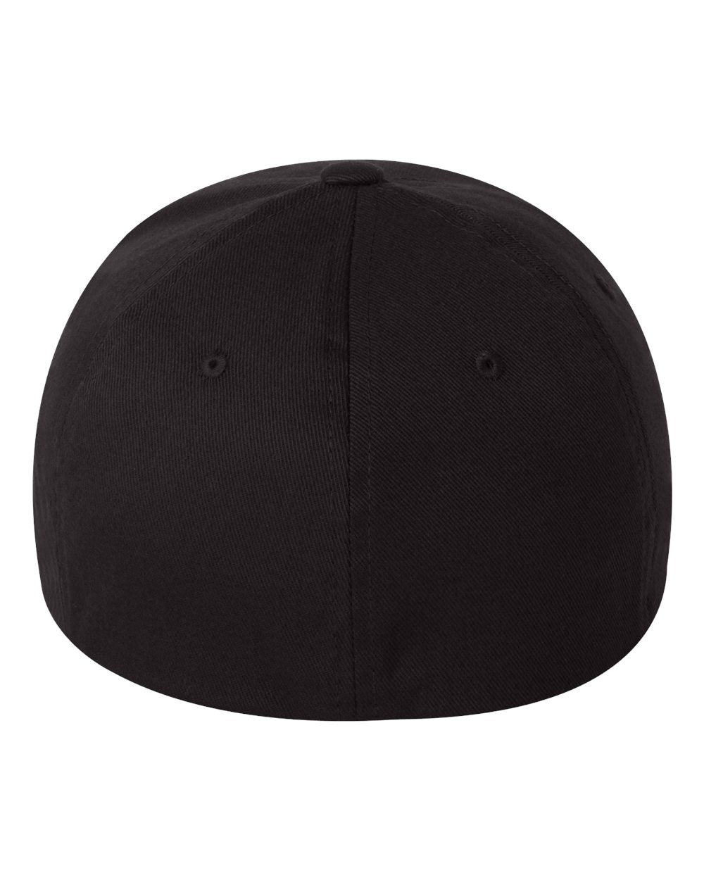 Flexfit Fitted curved bill hat with custom leather patch