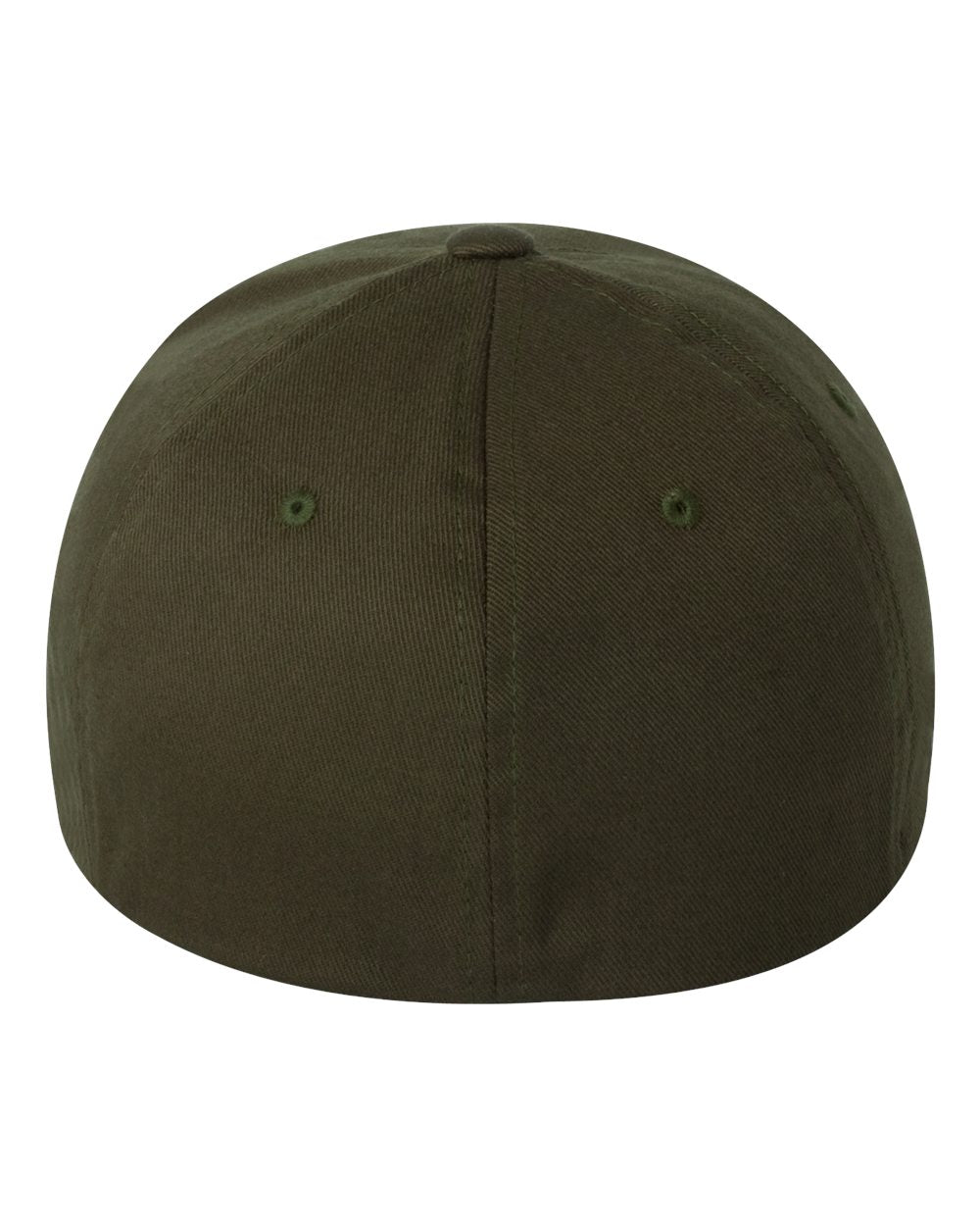 Flexfit Fitted curved bill hat with custom leather patch